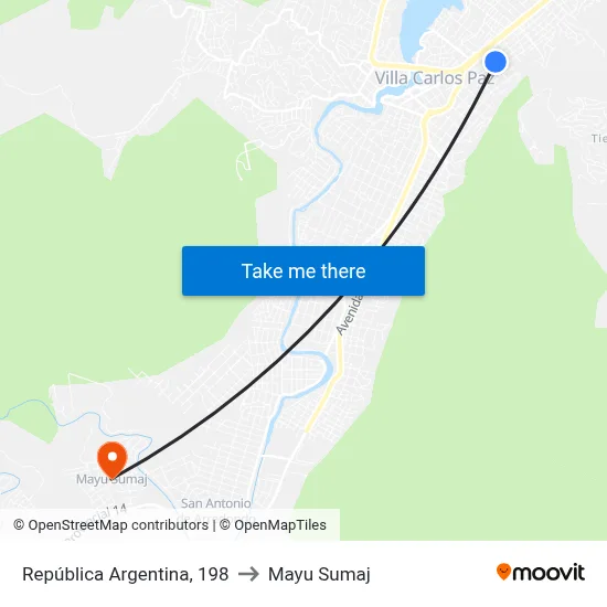 República Argentina, 198 to Mayu Sumaj map