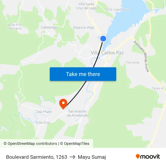 Boulevard Sarmiento, 1263 to Mayu Sumaj map