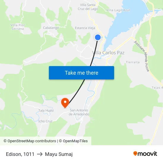 Edison, 1011 to Mayu Sumaj map