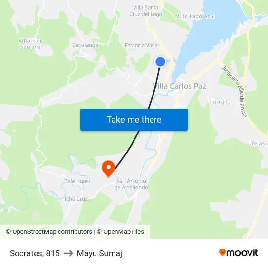 Socrates, 815 to Mayu Sumaj map