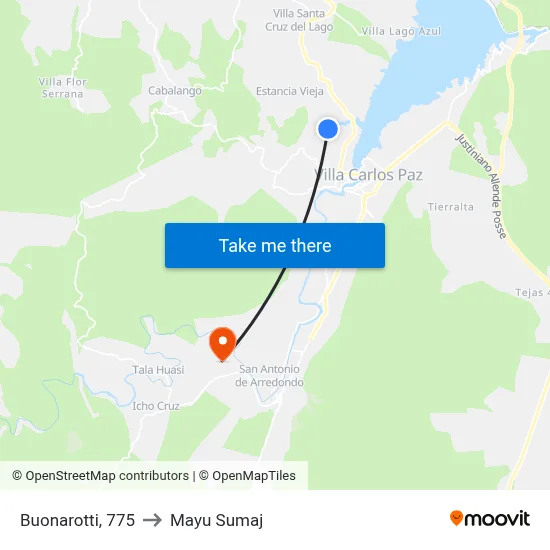 Buonarotti, 775 to Mayu Sumaj map