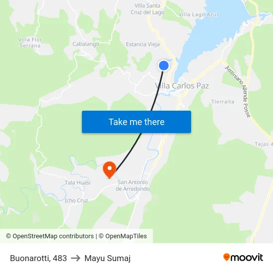 Buonarotti, 483 to Mayu Sumaj map