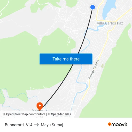 Buonarotti, 614 to Mayu Sumaj map