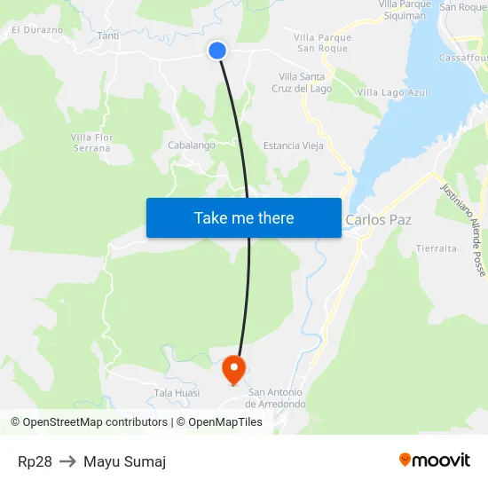 Rp28 to Mayu Sumaj map