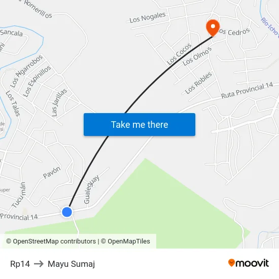 Rp14 to Mayu Sumaj map