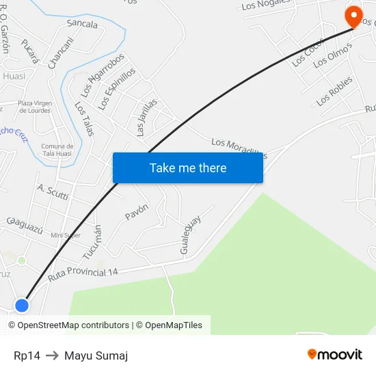 Rp14 to Mayu Sumaj map