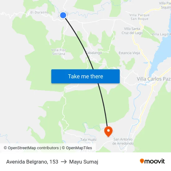 Avenida Belgrano, 153 to Mayu Sumaj map