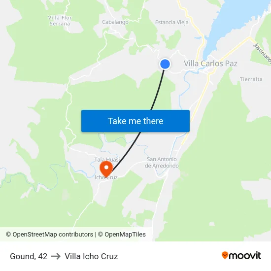 Gound, 42 to Villa Icho Cruz map