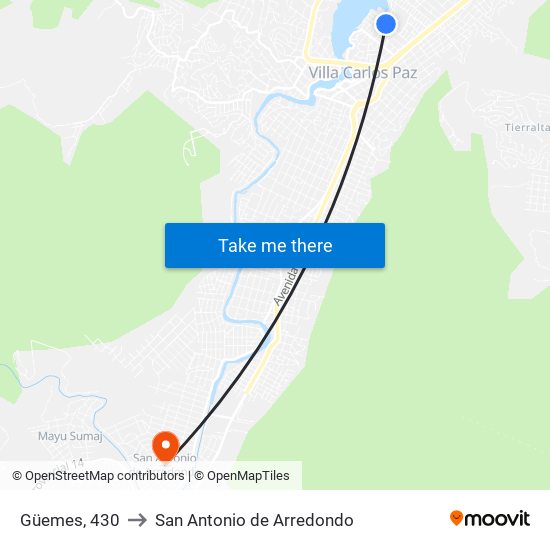 Güemes, 430 to San Antonio de Arredondo map