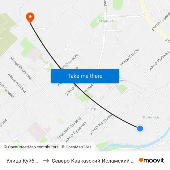 Улица Куйбышева to Северо-Кавказский Исламский Университет map