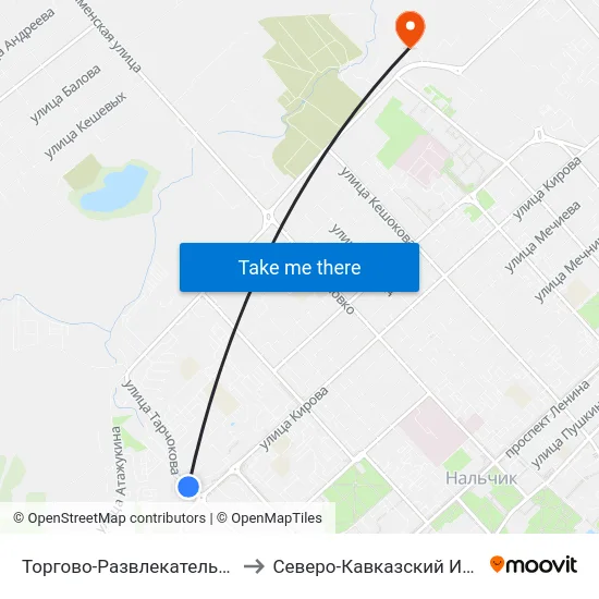 Торгово-Развлекательный Комплекс Галерея to Северо-Кавказский Исламский Университет map