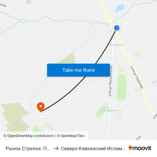 Рынок Стрелка. Первый Въезд to Северо-Кавказский Исламский Университет map