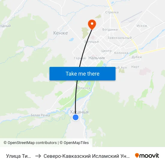 Улица Титова to Северо-Кавказский Исламский Университет map