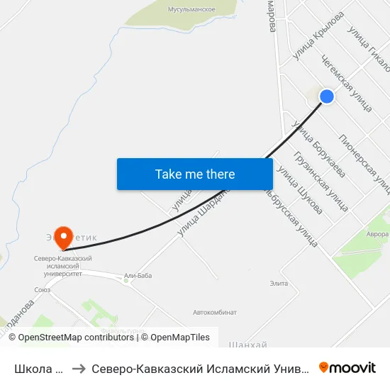 Школа №7 to Северо-Кавказский Исламский Университет map