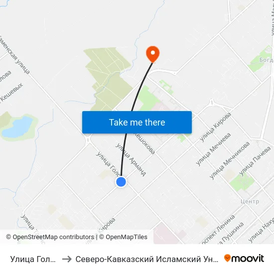 Улица Головко to Северо-Кавказский Исламский Университет map