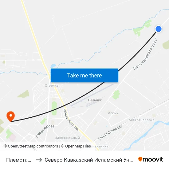 Племстанция to Северо-Кавказский Исламский Университет map