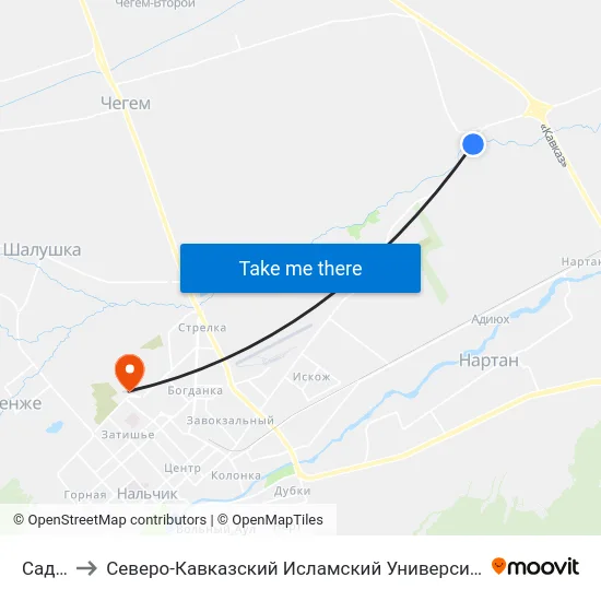 Сады to Северо-Кавказский Исламский Университет map