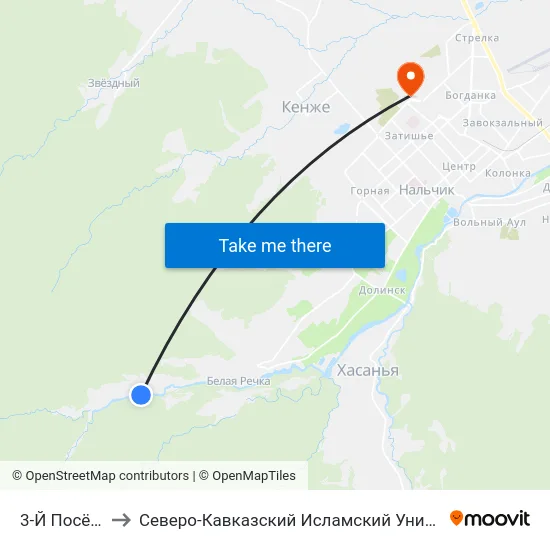3-Й Посёлок to Северо-Кавказский Исламский Университет map