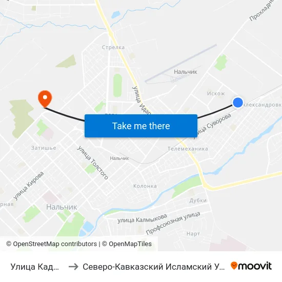 Улица Кадырова to Северо-Кавказский Исламский Университет map
