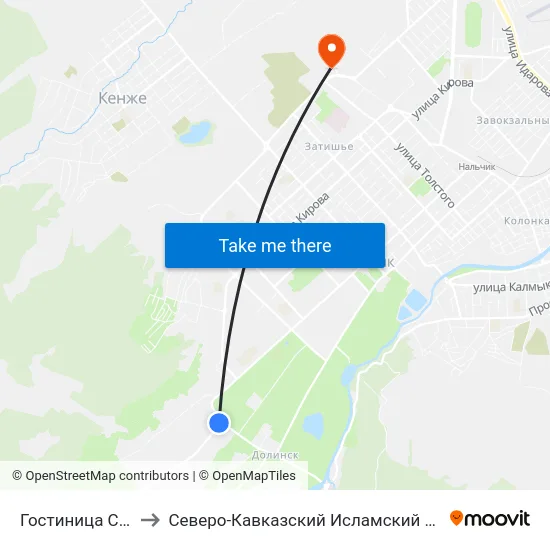 Гостиница Синдон to Северо-Кавказский Исламский Университет map