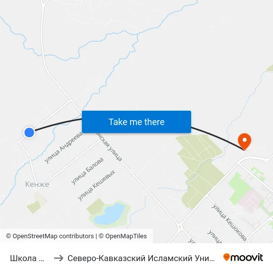 Школа №22 to Северо-Кавказский Исламский Университет map