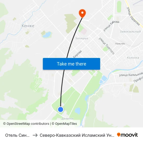 Отель Синдика to Северо-Кавказский Исламский Университет map
