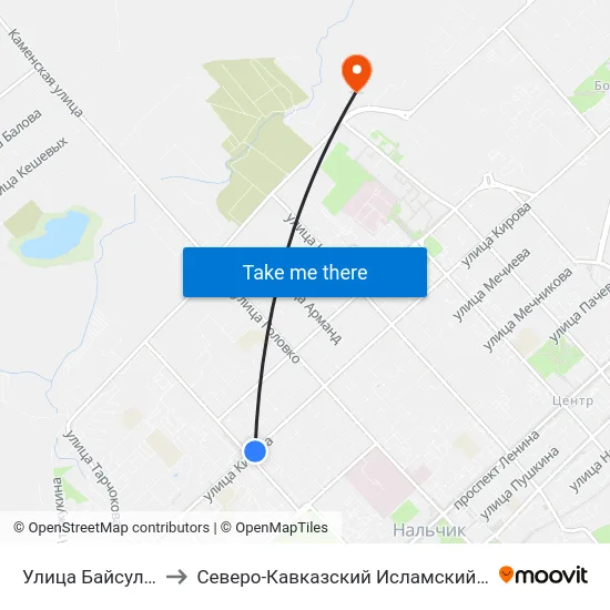 Улица Байсултанова to Северо-Кавказский Исламский Университет map