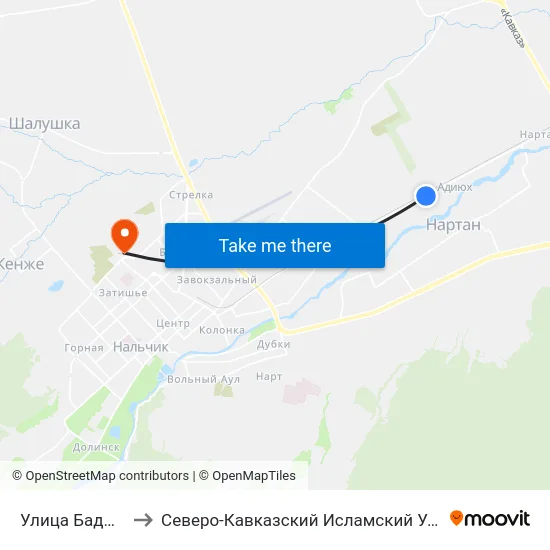 Улица Бадыноко to Северо-Кавказский Исламский Университет map
