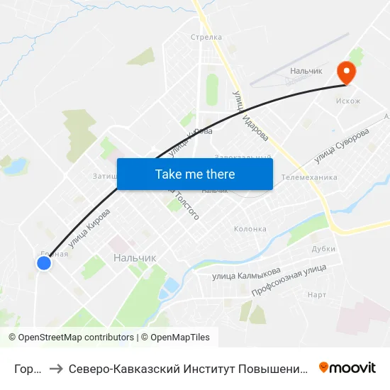 Горная to Северо-Кавказский Институт Повышения Квалификации map