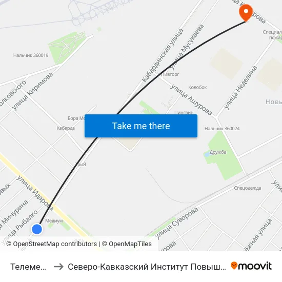 Телемеханика to Северо-Кавказский Институт Повышения Квалификации map