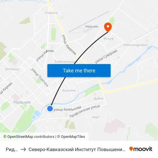 Ридада to Северо-Кавказский Институт Повышения Квалификации map