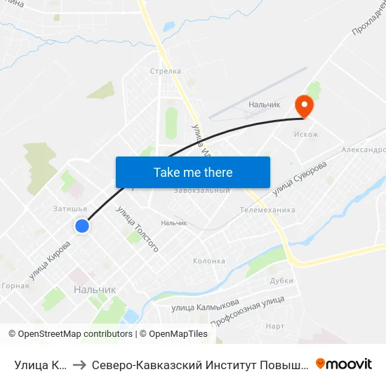 Улица Кирова to Северо-Кавказский Институт Повышения Квалификации map