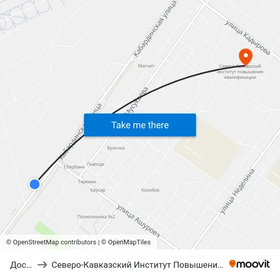 Досааф to Северо-Кавказский Институт Повышения Квалификации map
