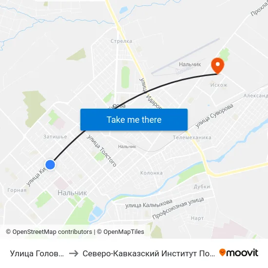 Улица Головко / Кирова to Северо-Кавказский Институт Повышения Квалификации map