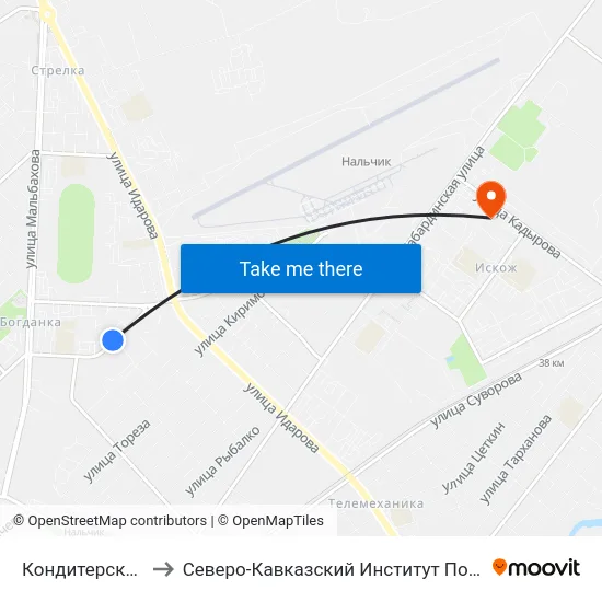 Кондитерская Фабрика to Северо-Кавказский Институт Повышения Квалификации map
