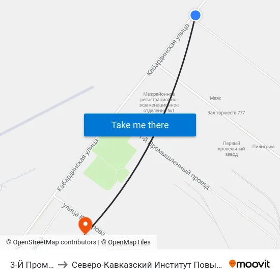 3-Й Промпроезд to Северо-Кавказский Институт Повышения Квалификации map