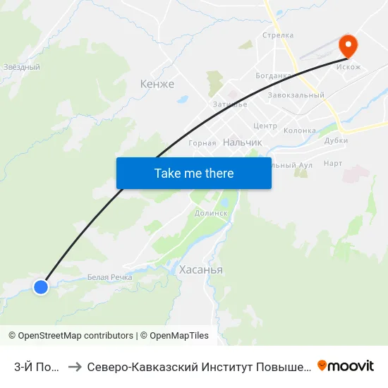 3-Й Посёлок to Северо-Кавказский Институт Повышения Квалификации map