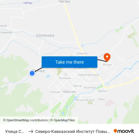Улица Светлова to Северо-Кавказский Институт Повышения Квалификации map