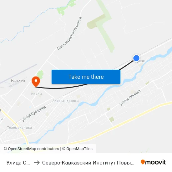 Улица Сатаней to Северо-Кавказский Институт Повышения Квалификации map