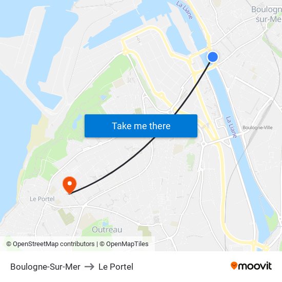 Boulogne-Sur-Mer to Boulogne-Sur-Mer map