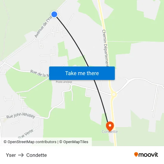 Yser to Condette map