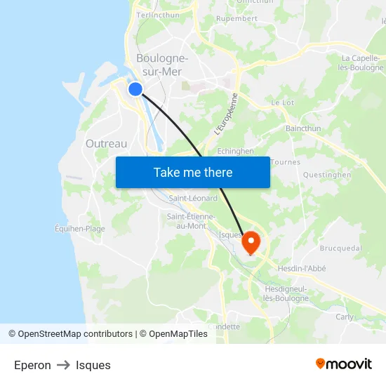 Eperon to Isques map