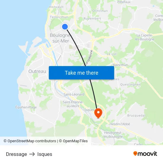 Dressage to Isques map