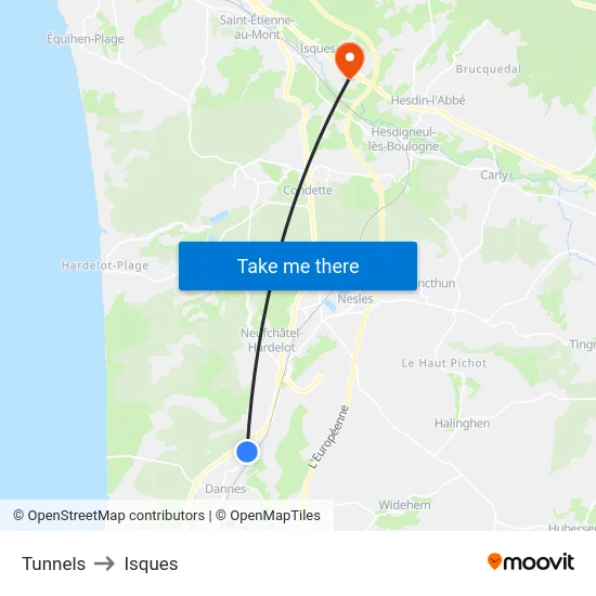 Tunnels to Isques map