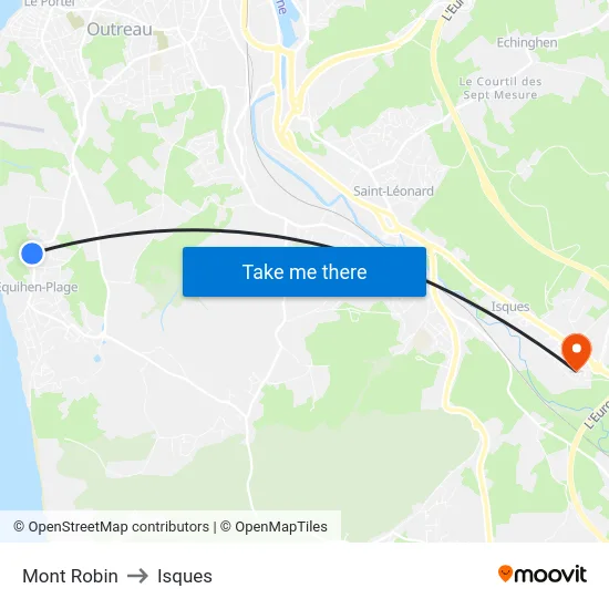 Mont Robin to Isques map