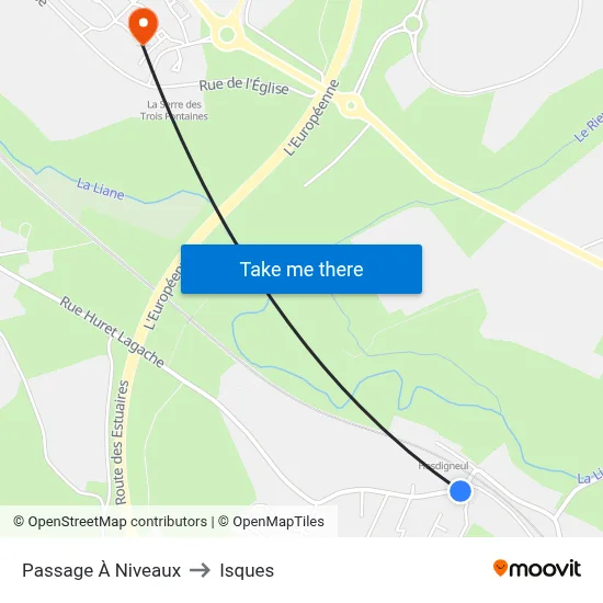 Passage À Niveaux to Isques map