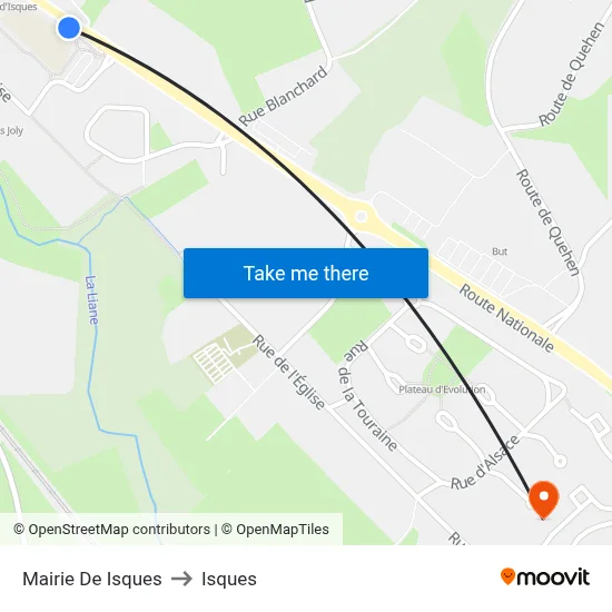 Mairie De Isques to Isques map