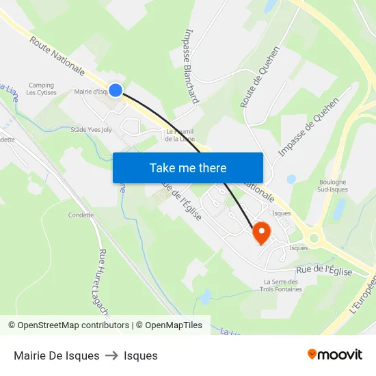 Mairie De Isques to Isques map