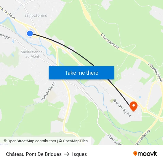 Château Pont De Briques to Isques map