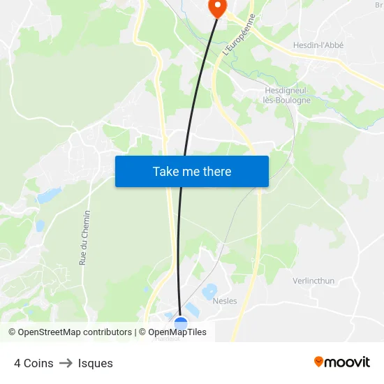 4 Coins to Isques map